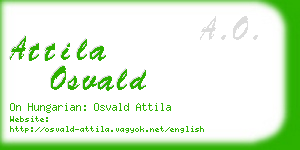 attila osvald business card